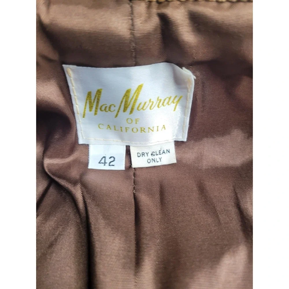 Mac Murray of‎ California Vintage Corduroy Leather Jacket Men's 42